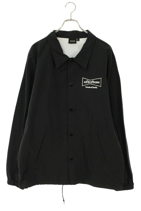 WASTED YOUTH Back Message Print Coach Jacket Black Size L