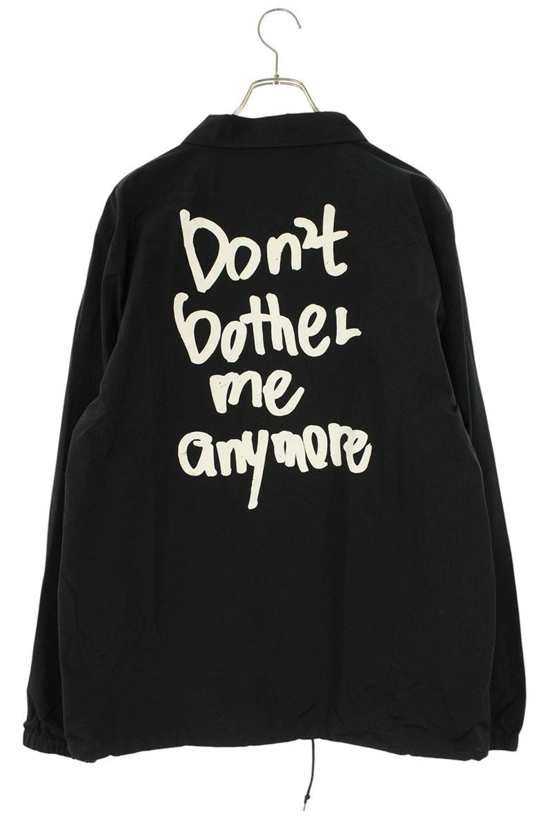 WASTED YOUTH Back Message Print Coach Jacket Black Size L