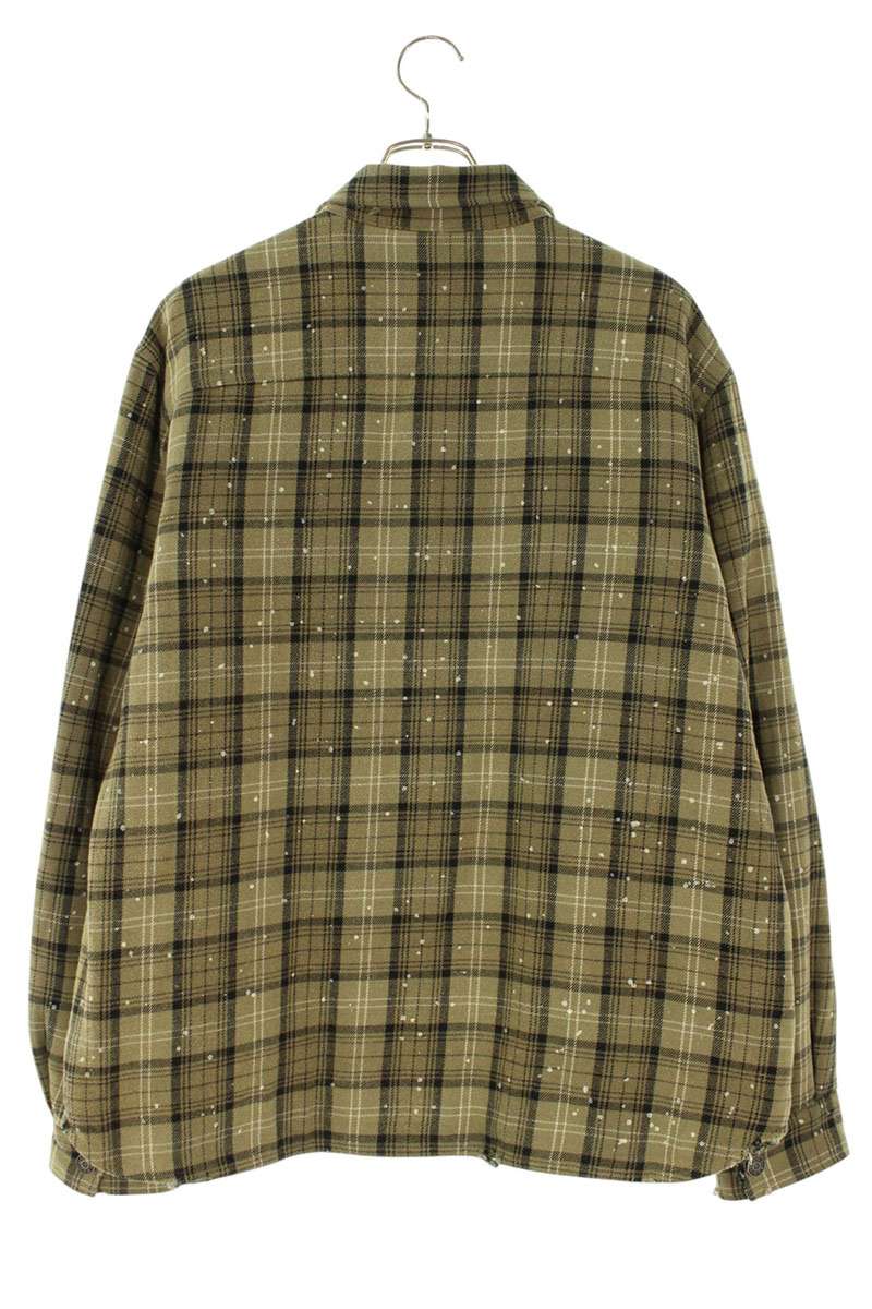 GUESS Flannel Check Blouson Khaki Size M