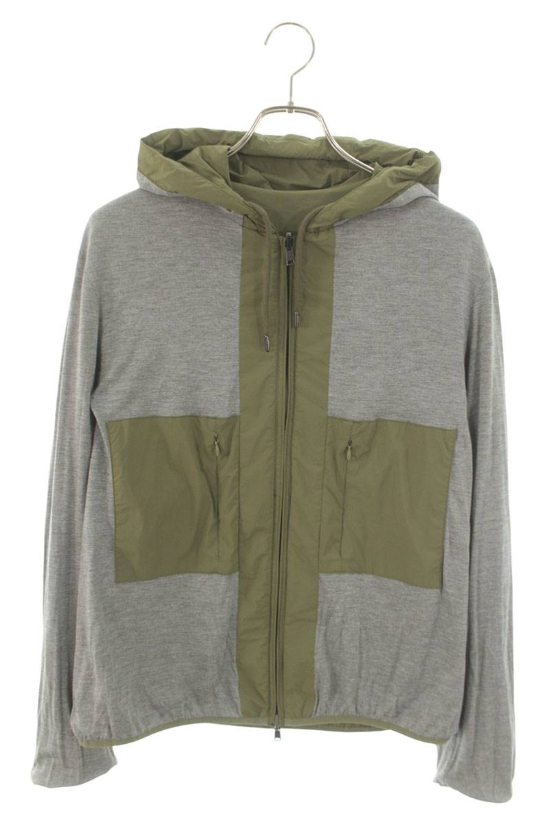 HERNO Nylon Hooded Reversible Blouson Khaki Size L
