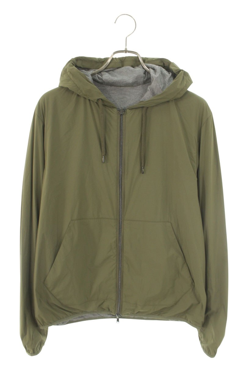 HERNO Nylon Hooded Reversible Blouson Khaki Size L