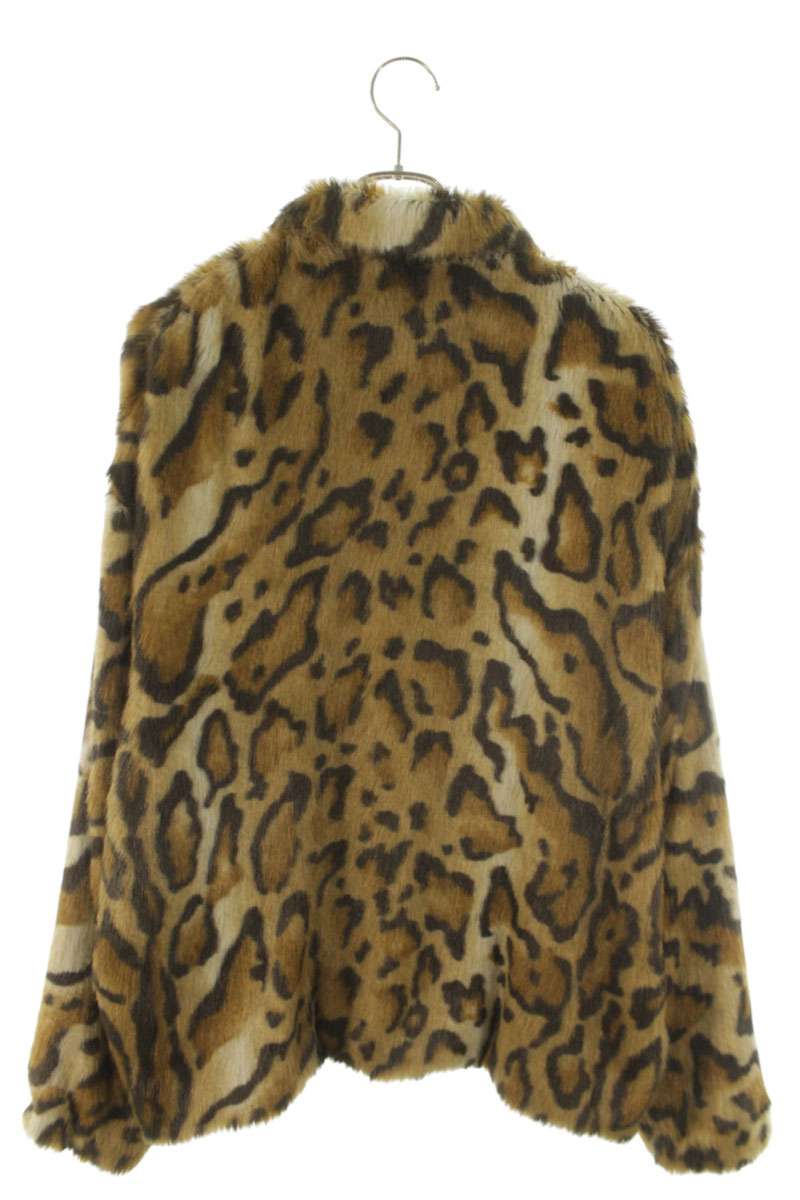 JUST DON Faux Fur Leopard Jacket Brown Size S