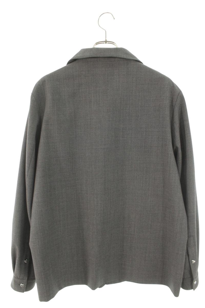 VALENTINO 26SS High-Neck Zip Jacket Gray Size S