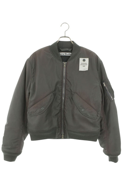 ACNE STUDIOS Washed Nylon Bomber Jacket Gray Size S