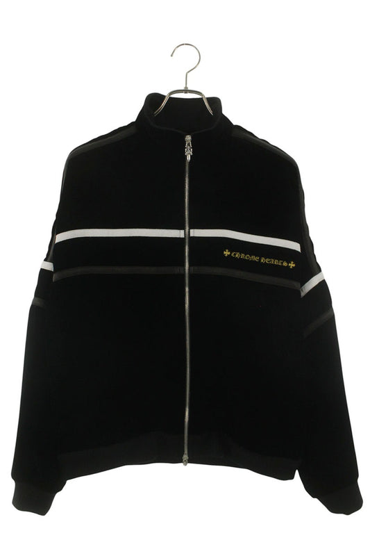 Chrome Hearts VELVET TRACKSUIT JACKET Black Velour Size S