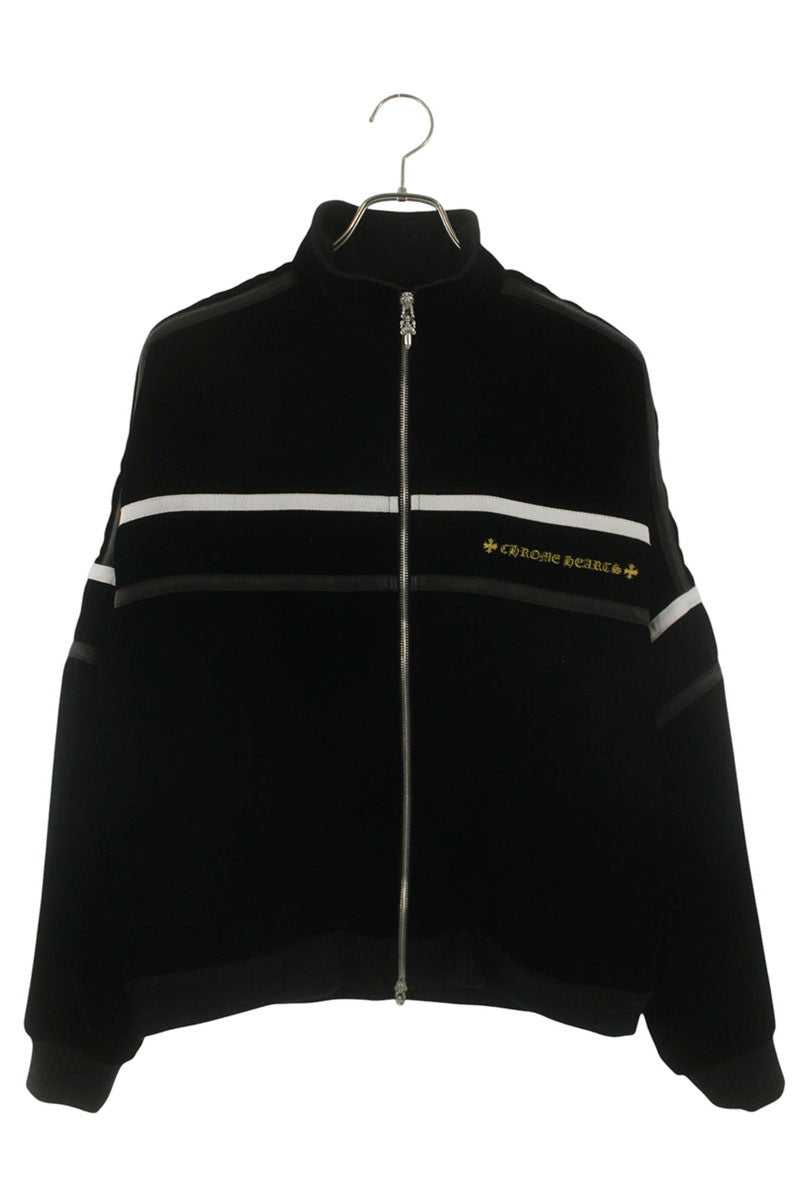 Chrome Hearts VELVET TRACKSUIT JACKET Black Velour Size S