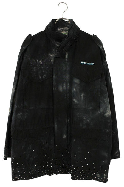 OFF-WHITE Rhinestone Military Jacket Black Size L