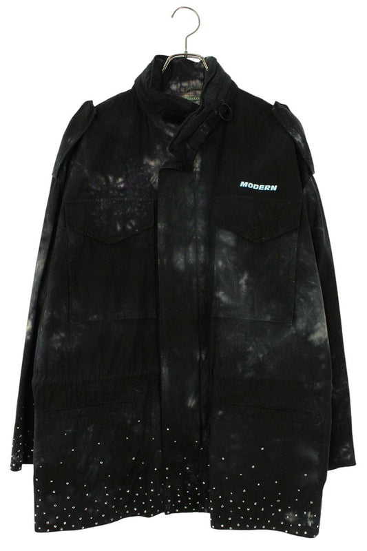 OFF-WHITE Rhinestone Military Jacket Black Size L