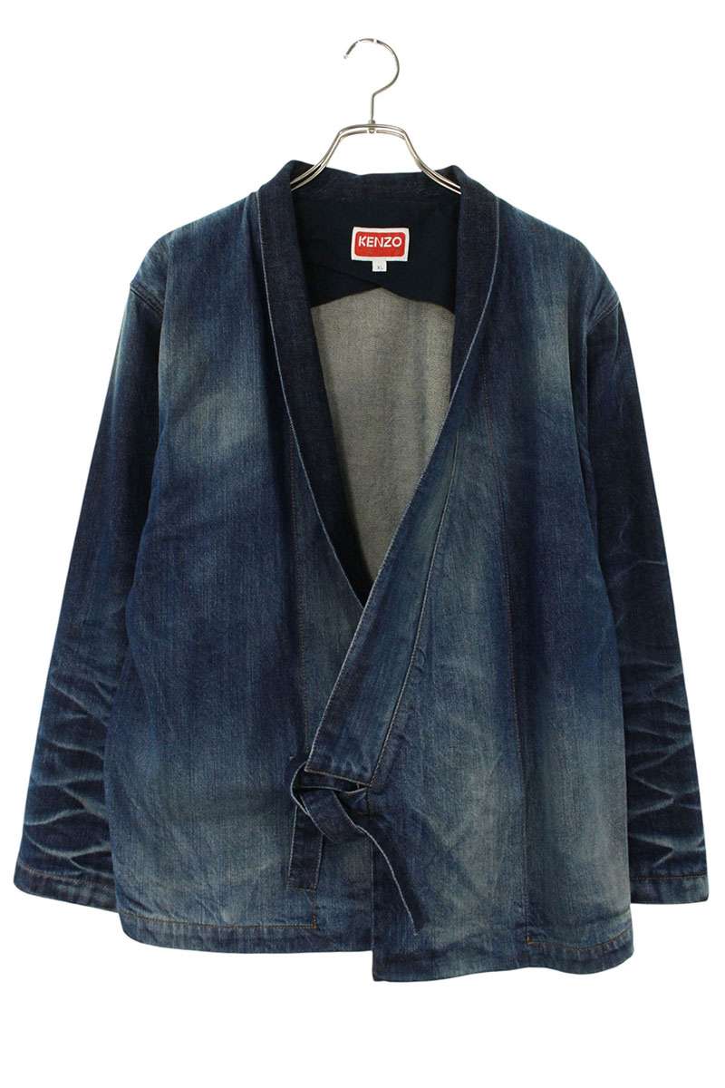 KENZO Denim Kimono Blouson Blue Size XL