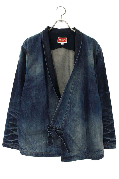KENZO Denim Kimono Blouson Blue Size XL
