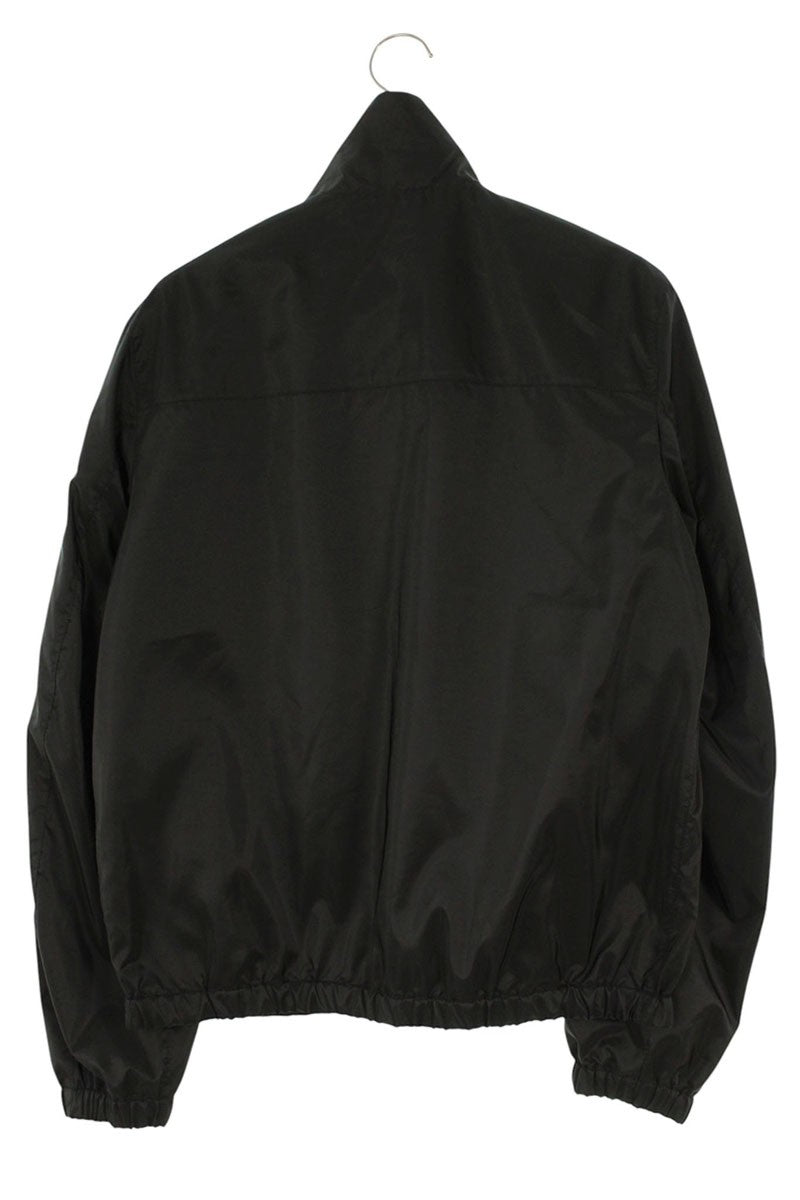 PRADA Re-Nylon Triangle Plate Zip-Up Jacket Black Size M
