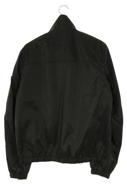 PRADA Re-Nylon Triangle Plate Zip-Up Jacket Black Size M