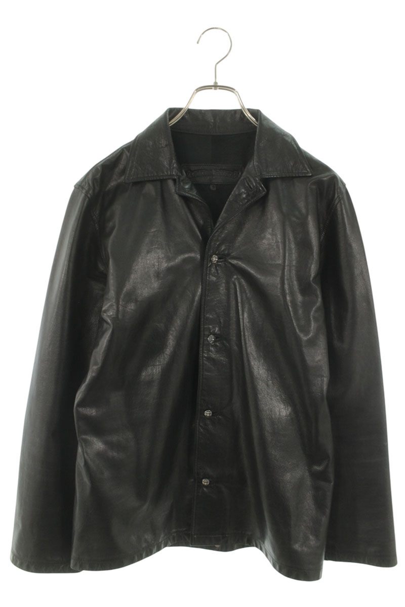 Chrome Hearts Cross Ball Button Leather Blouson Black Size S