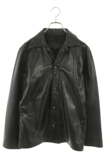 Chrome Hearts Cross Ball Button Leather Blouson Black Size S