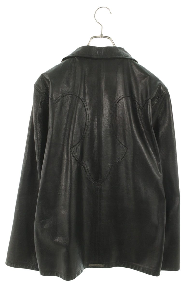 Chrome Hearts Cross Ball Button Leather Blouson Black Size S