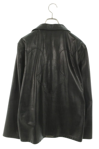 Chrome Hearts Cross Ball Button Leather Blouson Black Size S