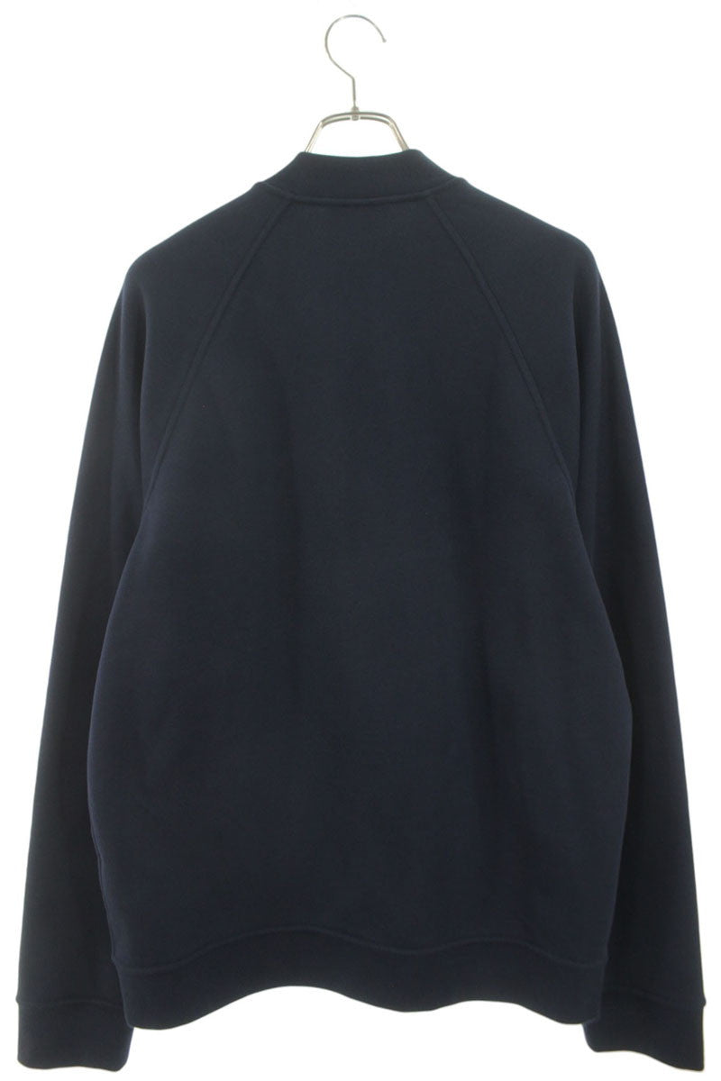 HERMES 25SS Cotton Jersey Teddy Blouson Navy Size L
