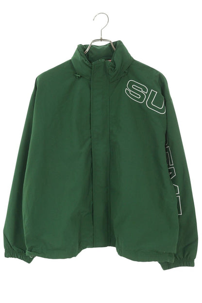 SUPREME Spellout Embroidered Track Jacket Green Size S