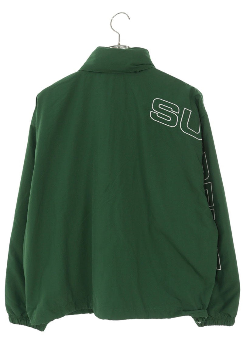 SUPREME Spellout Embroidered Track Jacket Green Size S