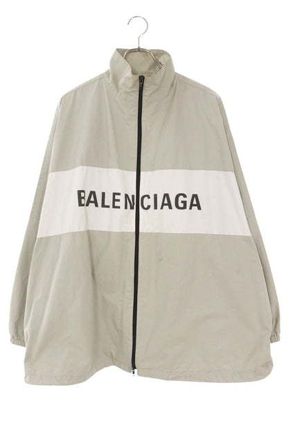 BALENCIAGA Logo Print Poplin Shirt Jacket Multi Size XS