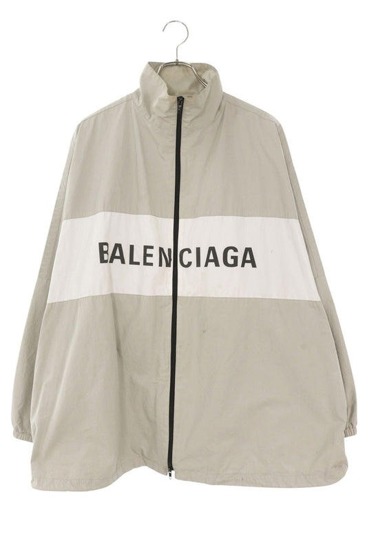 BALENCIAGA Logo Print Poplin Shirt Jacket Multi Size XS