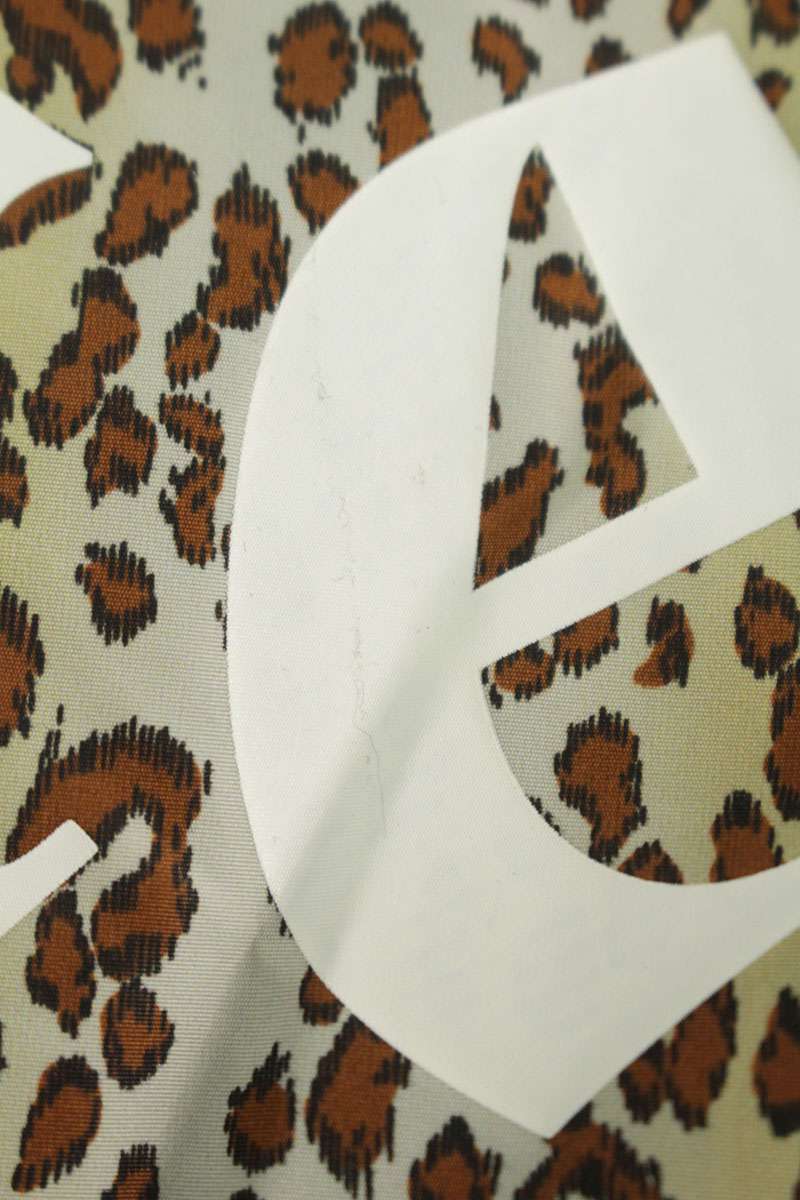 CELINE Logo Print Leopard Blouson Brn/Ylw Size M