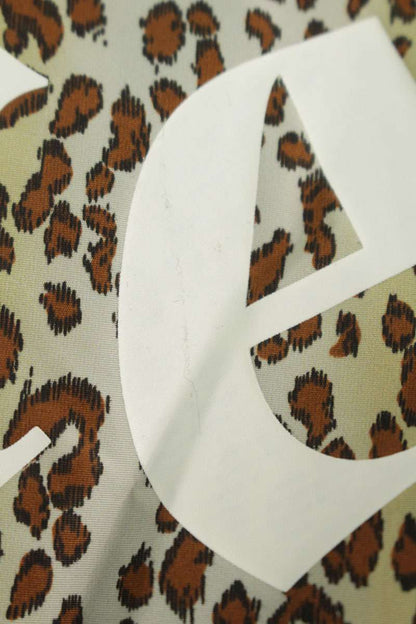 CELINE Logo Print Leopard Blouson Brn/Ylw Size M