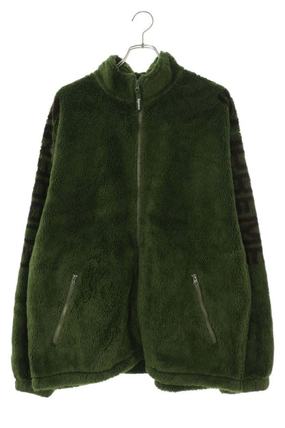 SUPREME 25SS Shoulder Logo Fleece Jacket Green Size XL