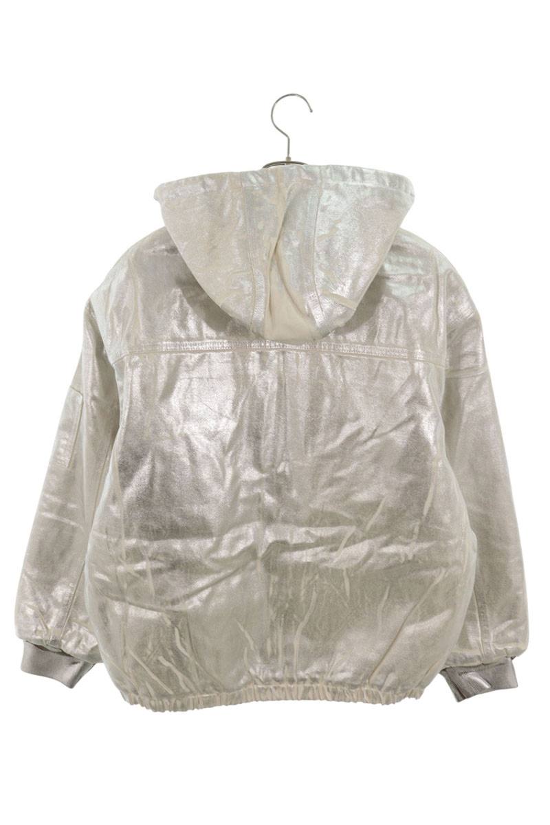 MM6 24SS Foil Hooded Work Jacket Paint Print Size M