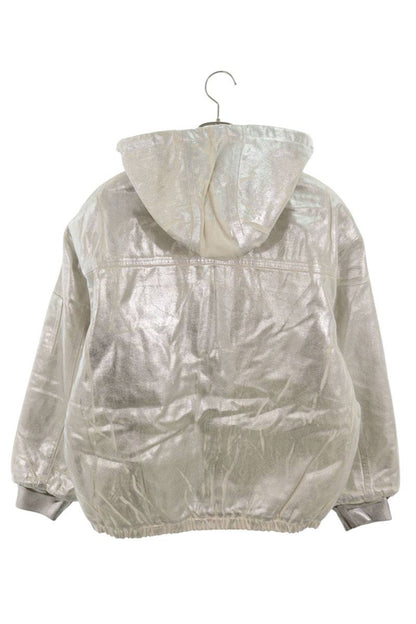 MM6 24SS Foil Hooded Work Jacket Paint Print Size M