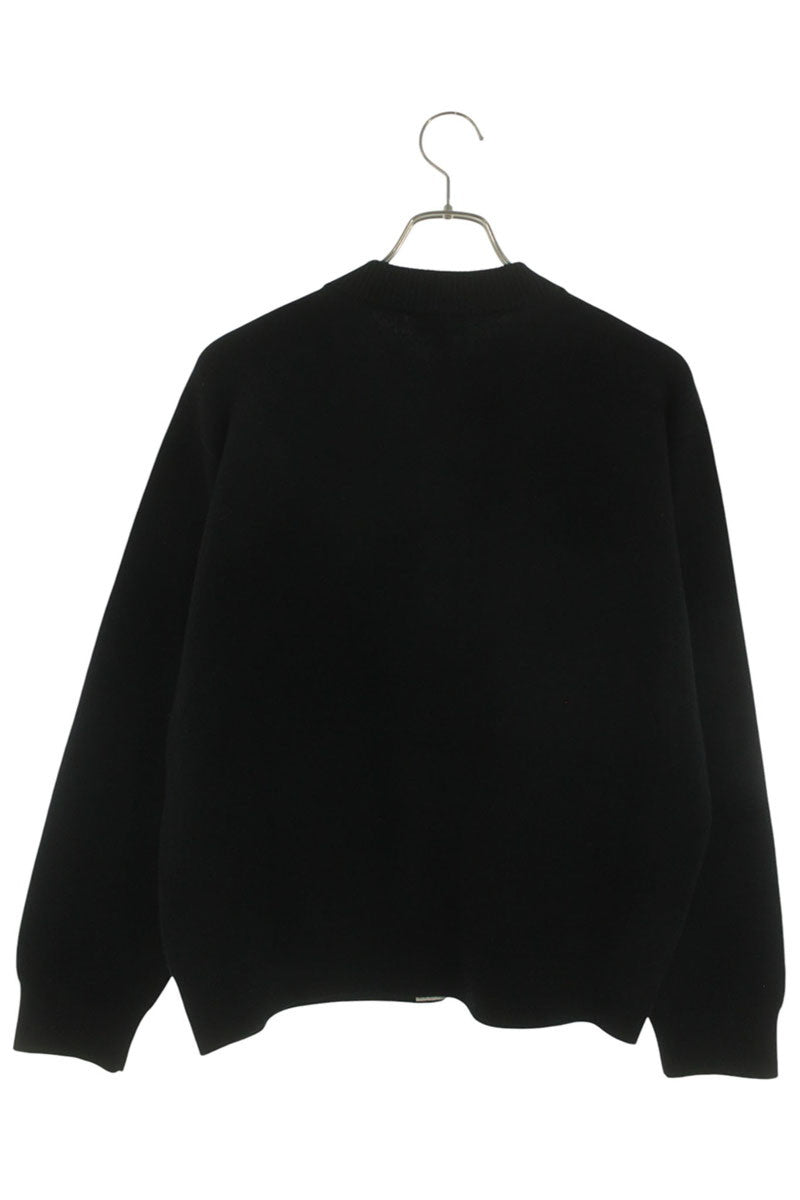 CHANEL Coco Mark Button Cashmere Knit Cardigan Black Size XS