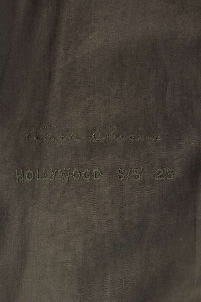 Rick Owens 25SS Alice Shirts Leather Jacket Silver Size XXL