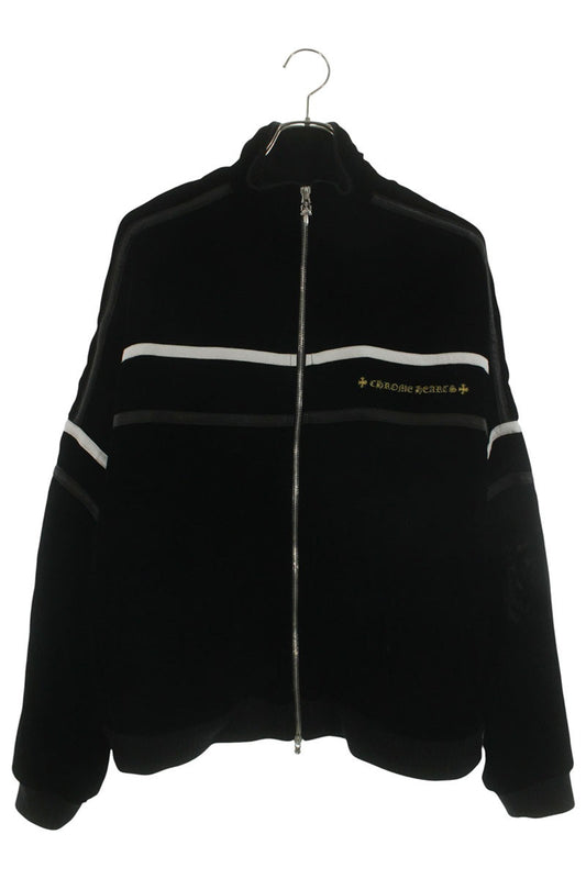 Chrome Hearts Logo Embroidered Velour Track Black Size M