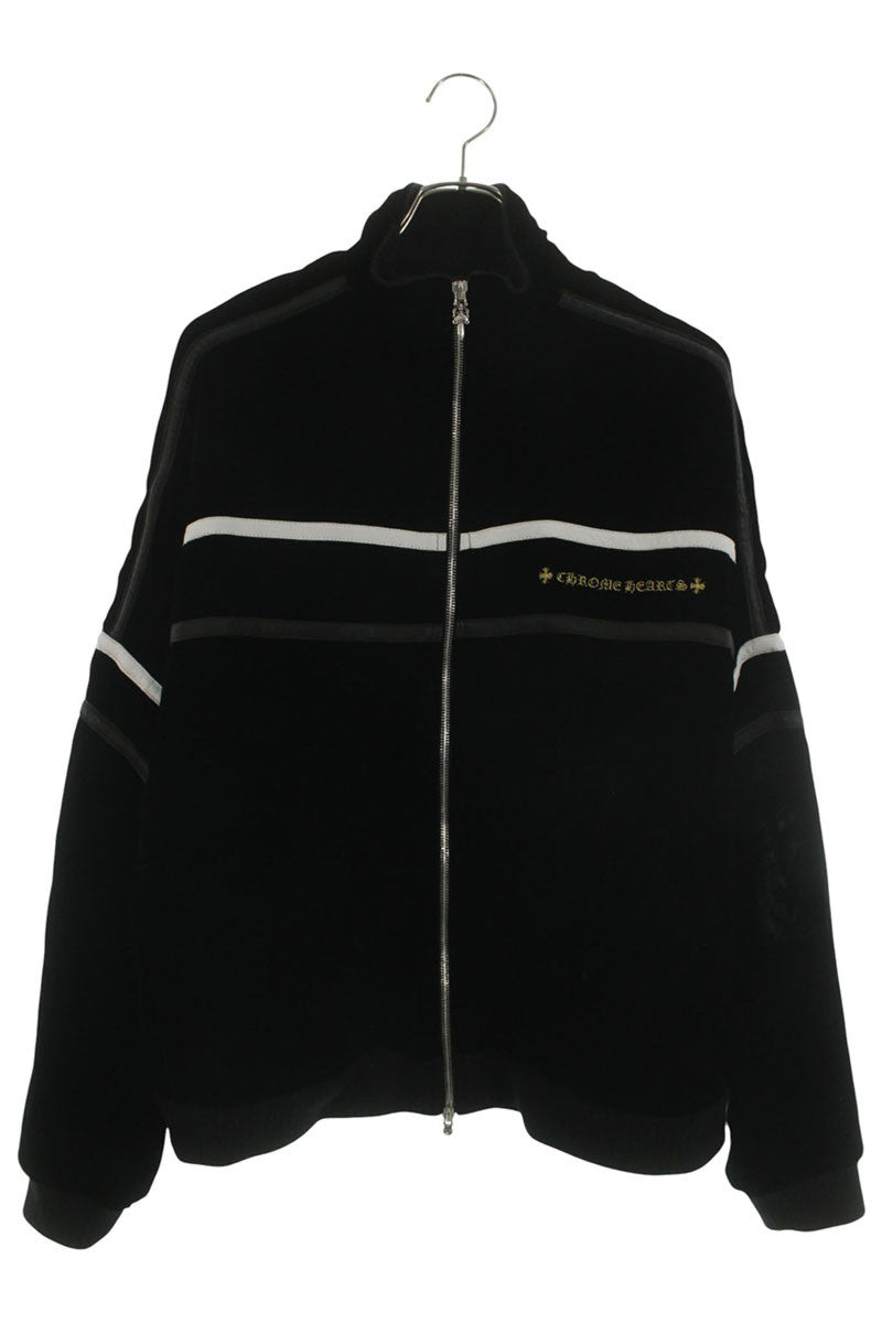 Chrome Hearts Logo Embroidered Velour Track Black Size M