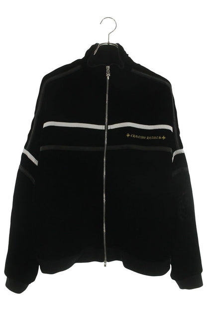 Chrome Hearts Logo Embroidered Velour Track Black Size M