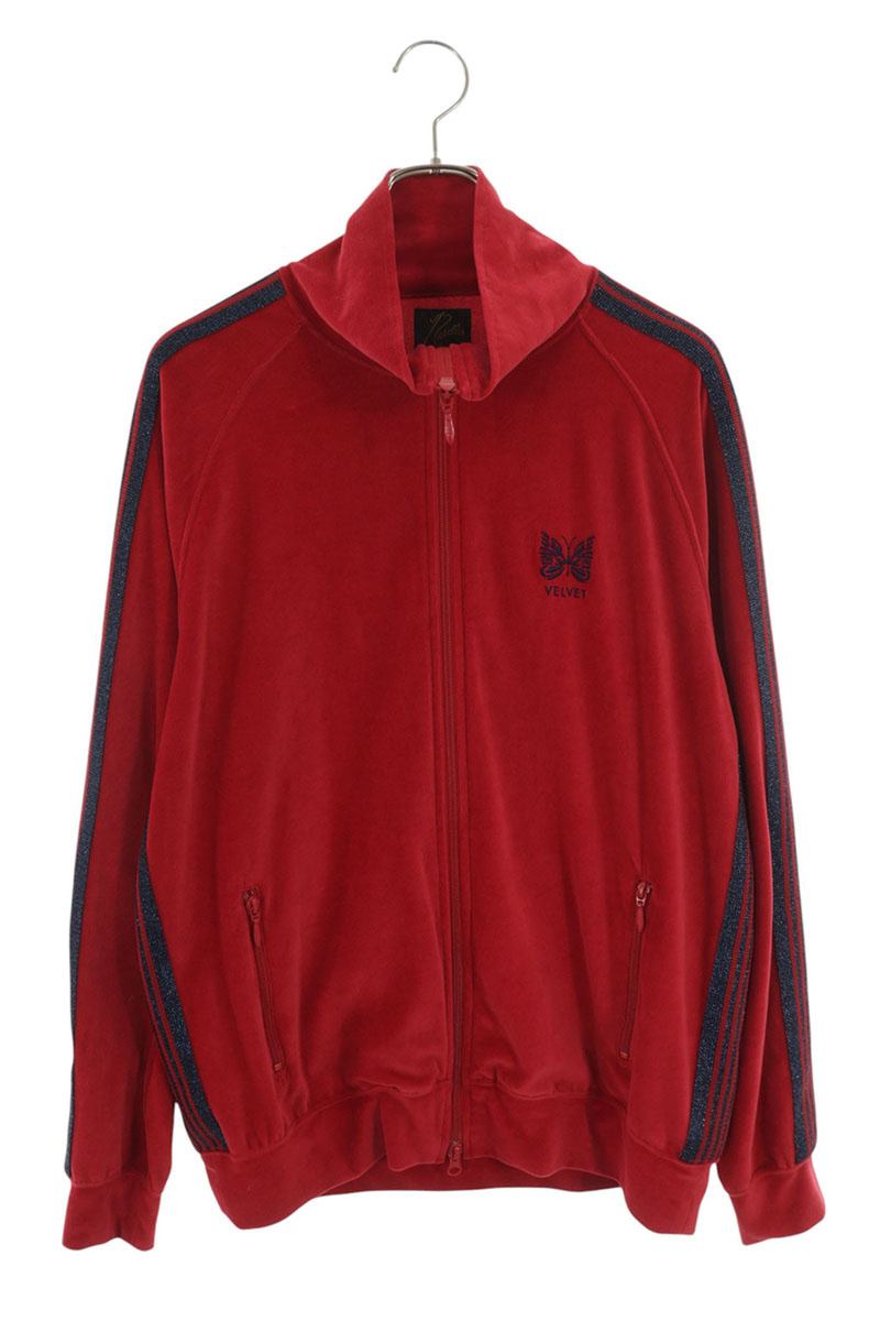 Needles Velour Track Blouson Red/Navy Size L