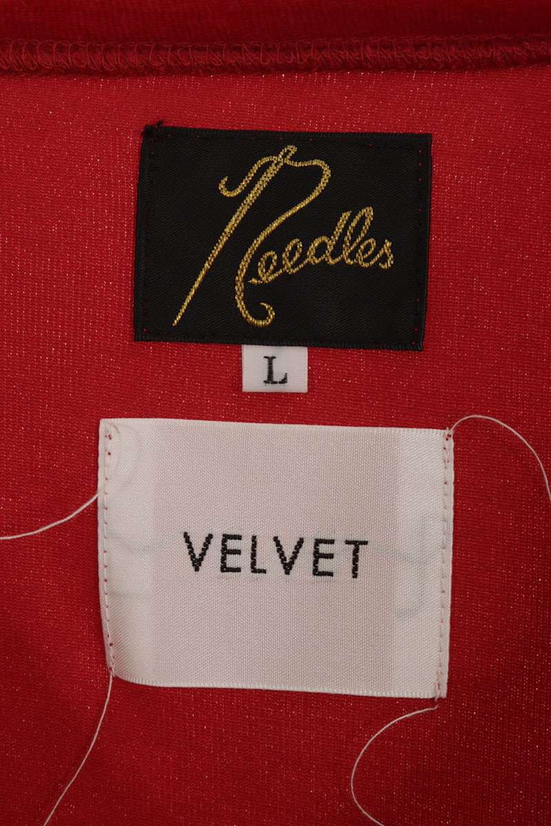 Needles Velour Track Blouson Red/Navy Size L