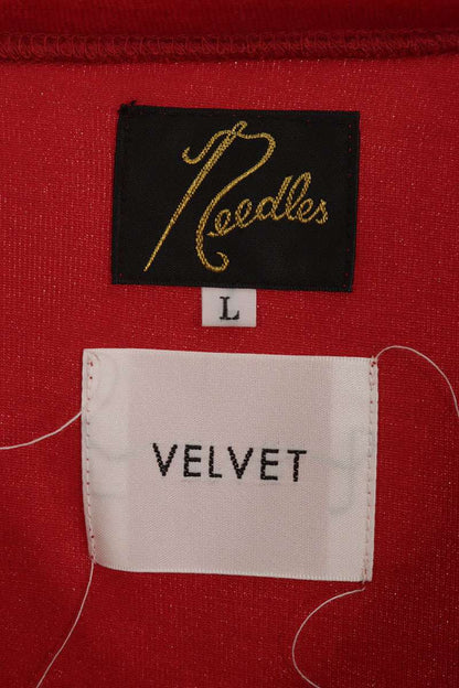 Needles Velour Track Blouson Red/Navy Size L
