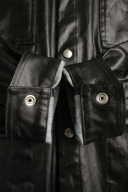Rick Owens Coated Outer Shirt Blouson Black Size M