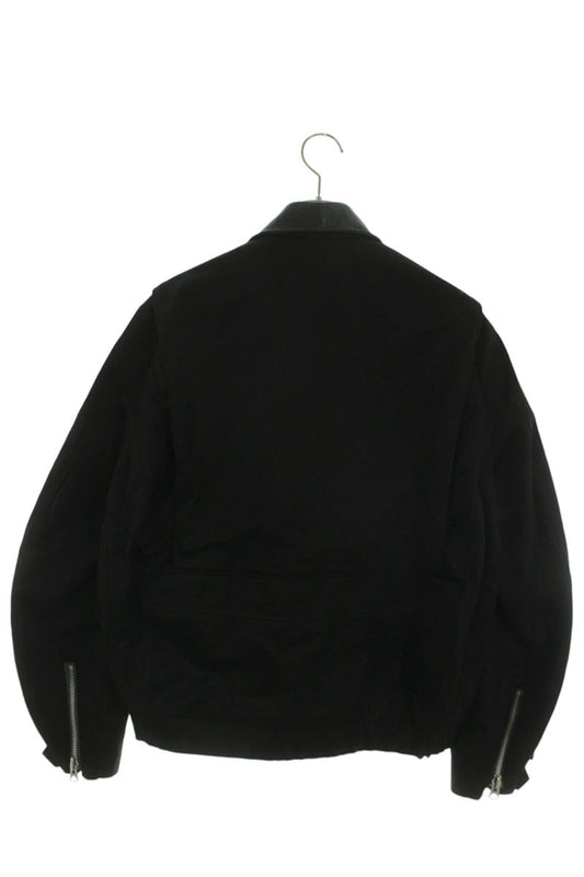 Sacai Leather Collar Cotton Chino Blouson Black Size S