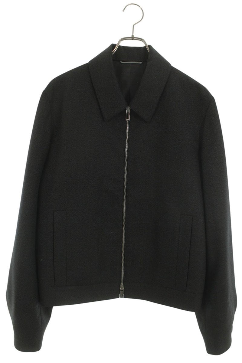 DIOR Wool Zip-Up Blouson Gray Size S