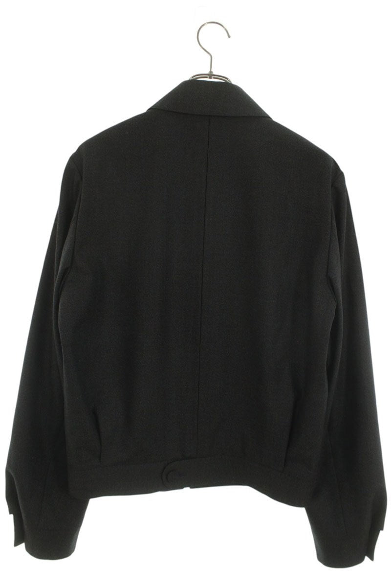 DIOR Wool Zip-Up Blouson Gray Size S
