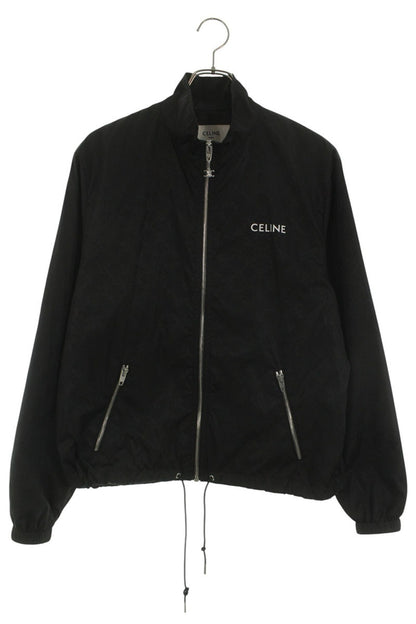 CELINE 25SS Black Triomphe Monogram Zip-Up Blouson Size XS