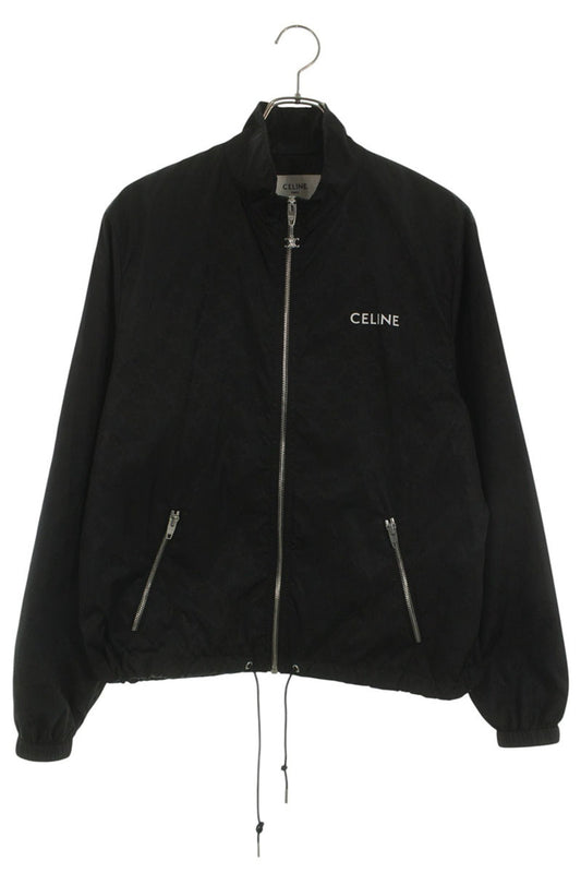 CELINE 25SS Black Triomphe Monogram Zip-Up Blouson Size XS