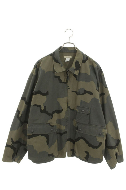 VAINL ARCHIVE Cotton Camo Zip Blouson Khaki Size L