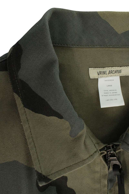 VAINL ARCHIVE Cotton Camo Zip Blouson Khaki Size L