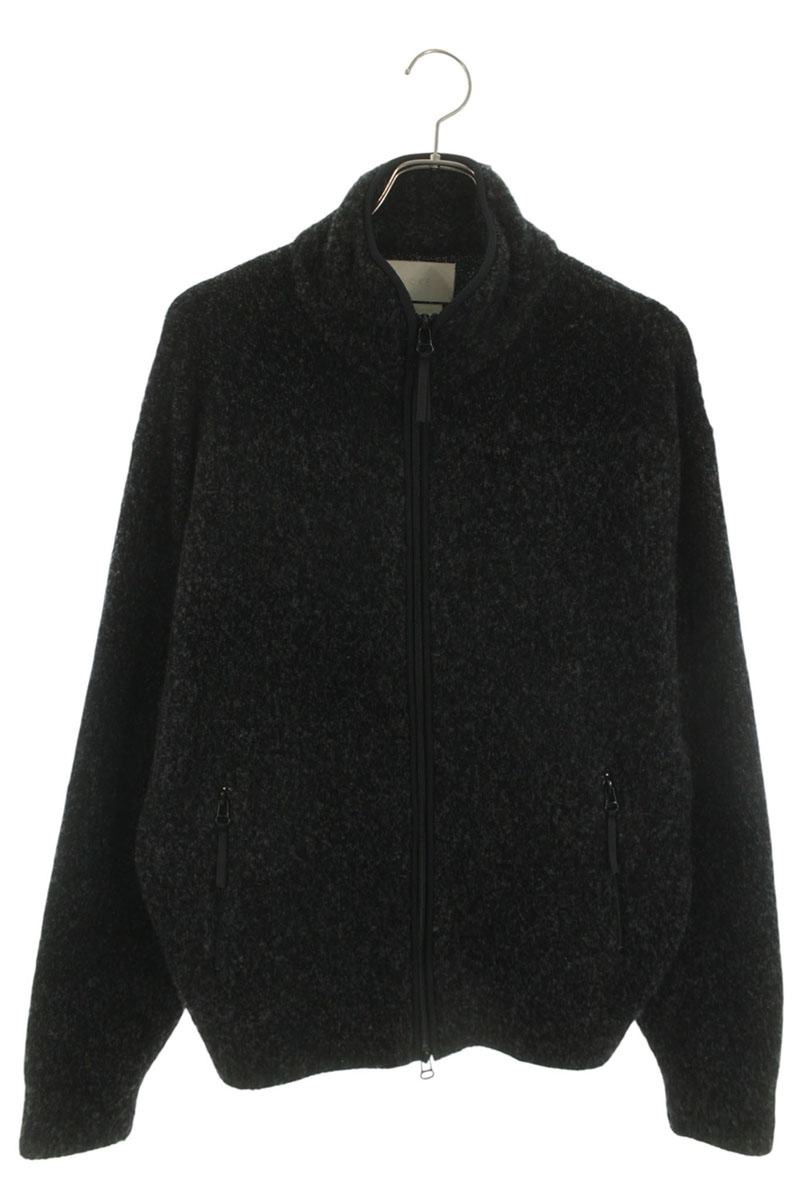 YOKE 25FW Boucle Knit Zip Blouson Black Size M