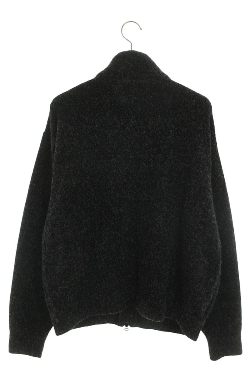 YOKE 25FW Boucle Knit Zip Blouson Black Size M