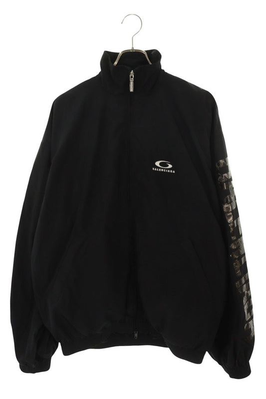 BALENCIAGA Sleeve Print Track Jacket Black Size XS