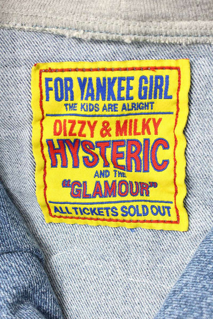 HYSTERIC GLAMOUR FIRE BEAR Applique Remake Denim Size XXL